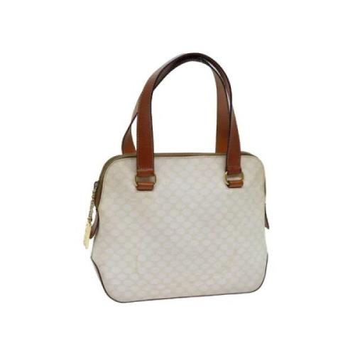 Celine Vintage Pre-owned Canvas handvskor White, Dam