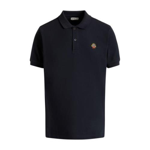 Bally Blå Polo Skjorta Broderad Logotyp Blue, Herr