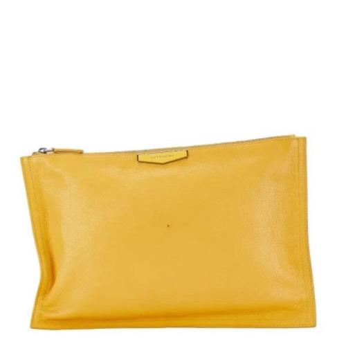 Givenchy Pre-owned Pre-owned Laeder kuvertvskor Yellow, Dam