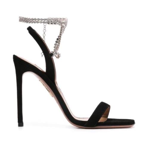 Aquazzura Smyckade Omlindade Ankelrem Sandaler Black, Dam