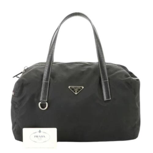 Prada Vintage Pre-owned Nylon handvskor Black, Dam