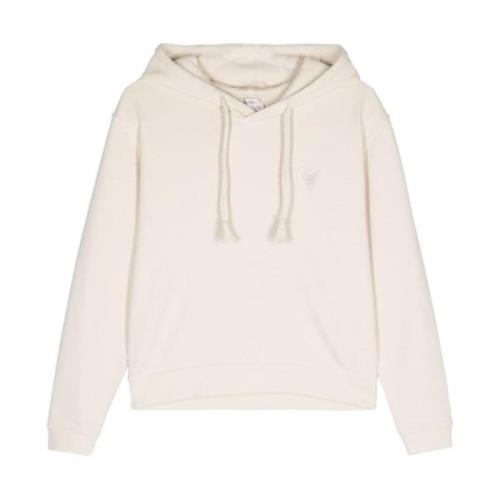 Forte Forte Ivory Vit Bomull Hoodie Tröja Beige, Dam