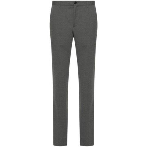 Incotex Slim Fit Ullblandning Melange Byxor Gray, Herr