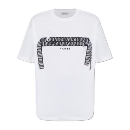 Lanvin Oversize T-shirt White, Herr