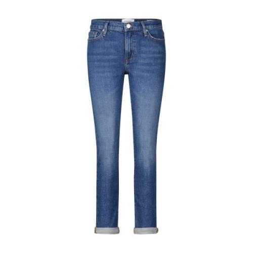 Frame Avslappnad passform denim jeans Blue, Dam