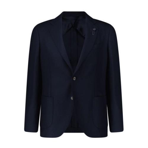 Lardini Ylleblazer med texturerad finish Blue, Herr