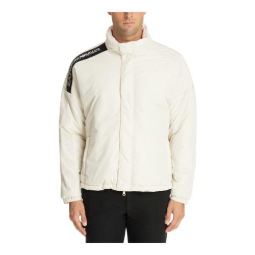 Emporio Armani EA7 Snap-Zip Plain Logo Fickor Dunjacka White, Herr