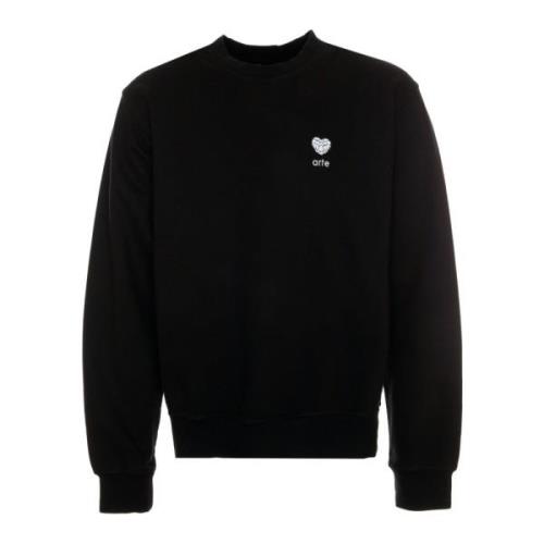 Arte Antwerp Hjärtblomma Crewneck Sweatshirt Black, Herr