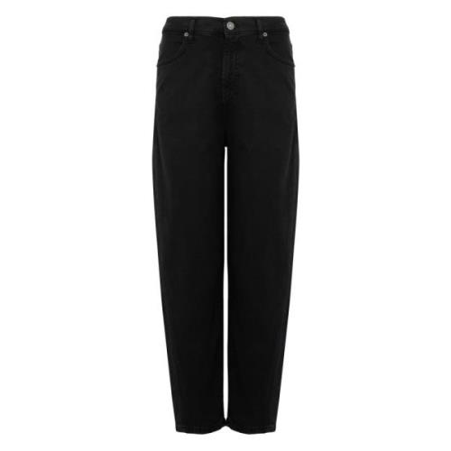 Dondup Stiliga Cropped Jeans för Kvinnor Black, Dam