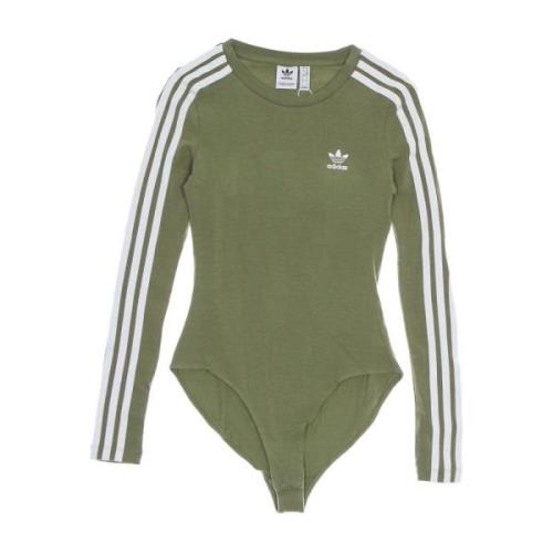 Adidas Grön Orbit Långärmad Bodysuit Green, Dam