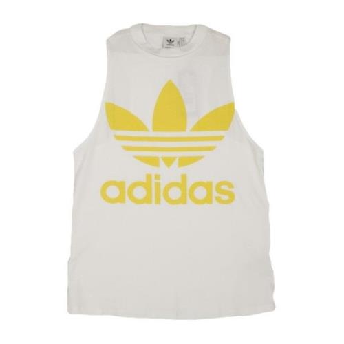 Adidas Vit/Sand Trefoil Tank Top White, Dam