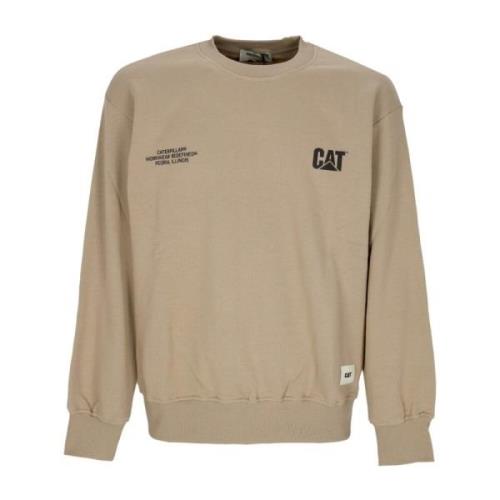 CAT Crewneck Sweatshirt Lemon Pepper Beige, Herr