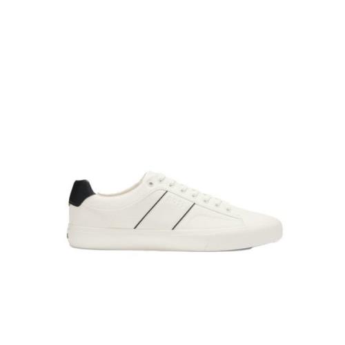 Hugo Boss Vita Läder Sneakers - Aiden White, Herr