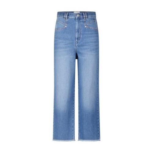 Isabel Marant Avslappnad passform Jeans med fransar Blue, Dam