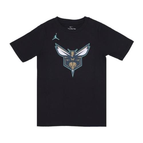 Jordan Charlotte Hornets Logo Tee Black, Herr