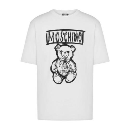 Moschino Teddy Bear Logo T-shirts och Polos White, Herr