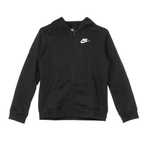 Nike Pojkar Zip Hoodie Sweatshirt Svart Black, Herr