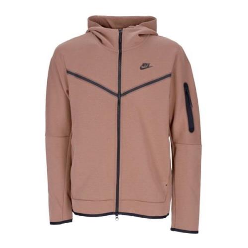 Nike Tech Fleece Huvtröja Med Dragkedja Brown, Herr