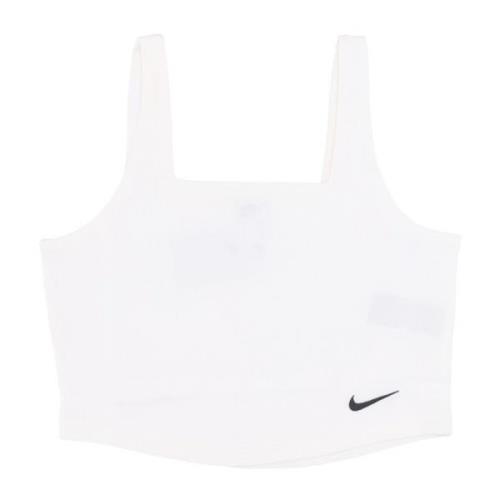 Nike Sportig Tanktop med Swoosh-logotyp White, Dam