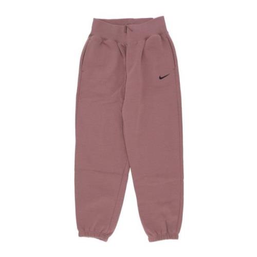 Nike Fleece Tracksuit Byxor Phoenix High-Waisted Brown, Dam