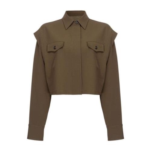 Pinko Brun Stretch Klassisk Krage Skjorta Brown, Dam