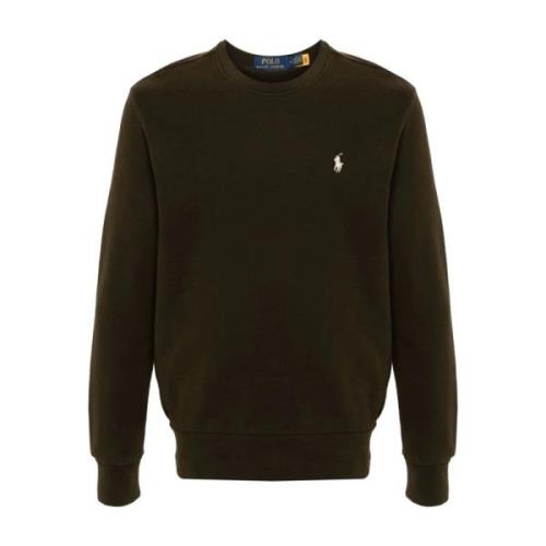 Polo Ralph Lauren Grön Crewneck Tröja med Broderad Pony Green, Herr