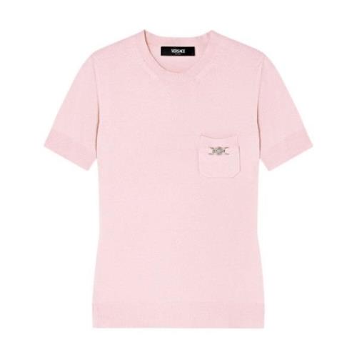 Versace Rosa Medusa Crew Neck Sweater Pink, Dam