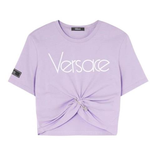 Versace Lila T-shirts och Polos med säkerhetsnål Purple, Dam