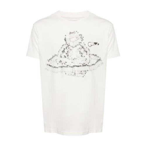 Vivienne Westwood Orb Logo Print Crew Neck T-shirt White, Herr