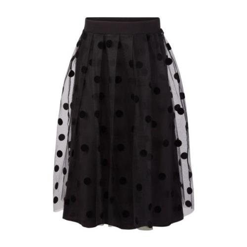 Nina Ricci Svart Polka Dot Tulle Kjol Black, Dam