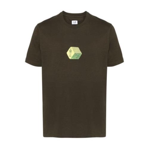 C.p. Company Kortärmad Grafisk Tryck T-shirt Green, Herr