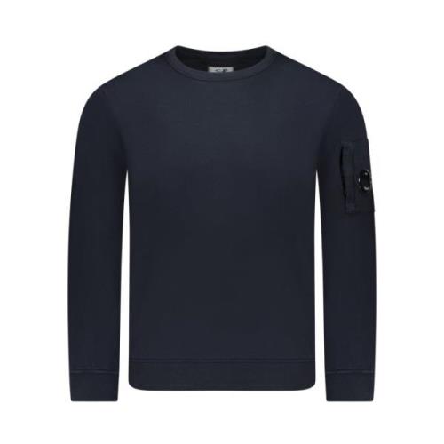 C.p. Company Blå Fleece Crew Neck Sweatshirt Blue, Herr