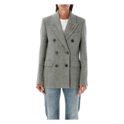 Golden Goose Kalamata Check Blazer Jacka Gray, Dam