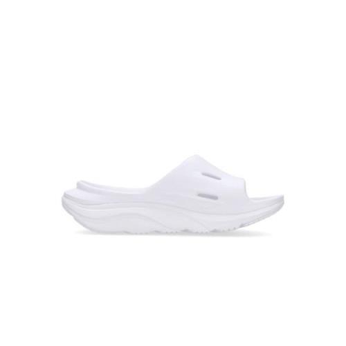 Hoka One One Recovery Slide 3 Tofflor Vit White, Herr