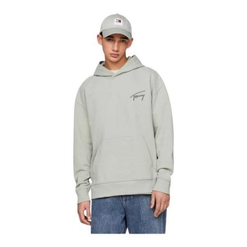 Tommy Jeans Signature Hoodie - Grön Green, Dam