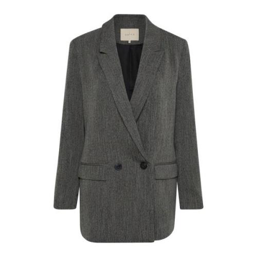 Kaffe Grå Melange Blazer Jacka Gray, Dam