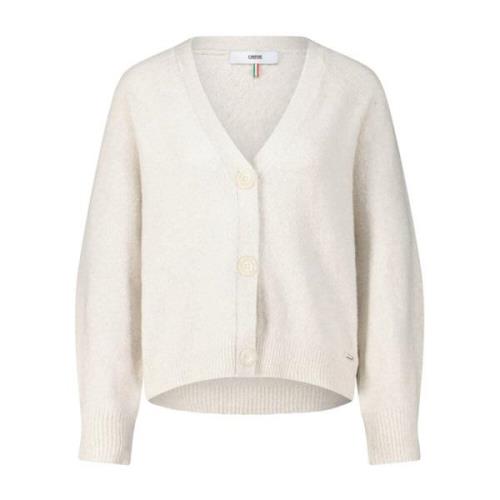 Cinque Modern V-ringad Cardigan Beige, Dam