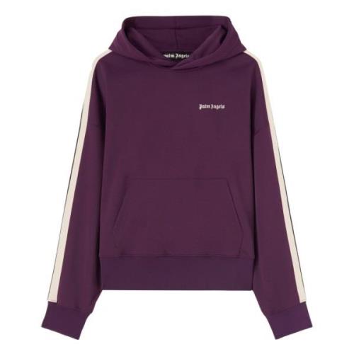 Palm Angels Lila Hoodie med Känguruficka Purple, Herr