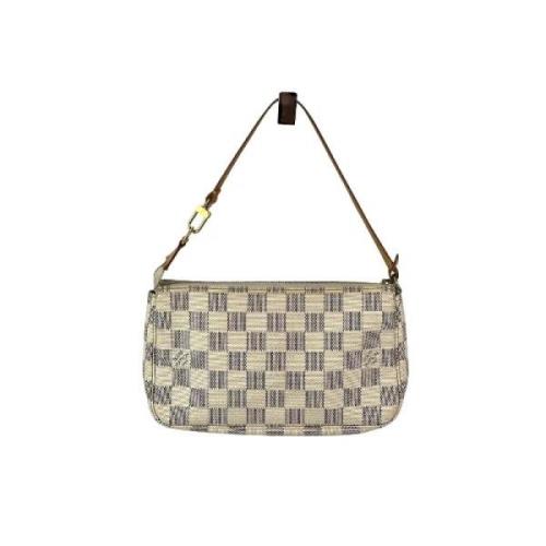 Louis Vuitton Vintage Pre-owned Canvas handvskor White, Dam