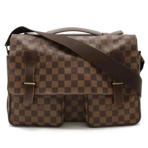 Louis Vuitton Vintage Pre-owned Tyg axelremsvskor Brown, Dam