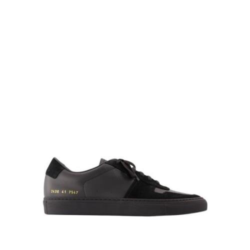 Common Projects Svarta Lädersneakers - Rund Tå Black, Herr