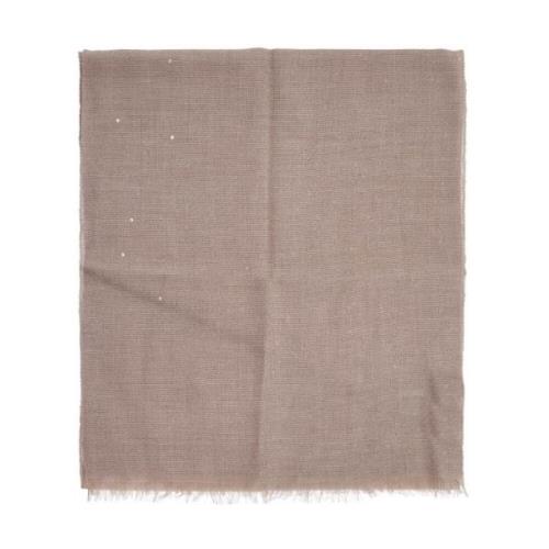 Brunello Cucinelli Paljett Kashmir Siden Scarf Beige, Unisex