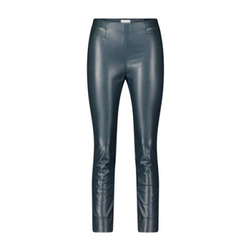 Seductive Faux Leather Pull-On Pants Sabrina Blue, Dam