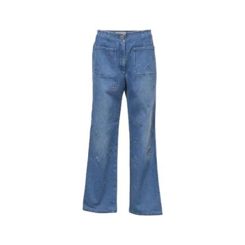 Chanel Vintage Pre-owned Bomull jeans Blue, Dam