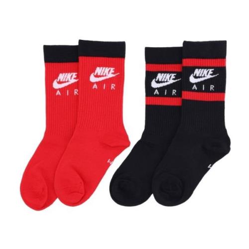 Nike Vardagliga Crew Socks Svart/Röd Multicolor, Unisex