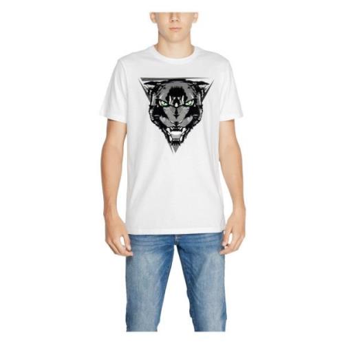 Antony Morato Vit Tryckt Bomull T-shirt White, Herr