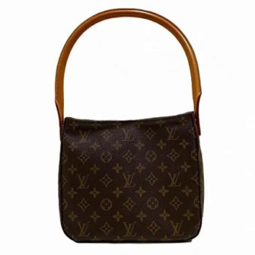 Louis Vuitton Vintage Pre-owned Canvas axelremsvskor Brown, Dam