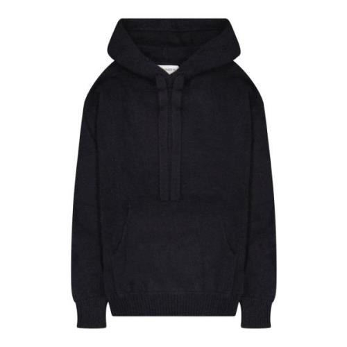 Laneus Kashmir Silke Boxy Fit Hoodie Black, Dam