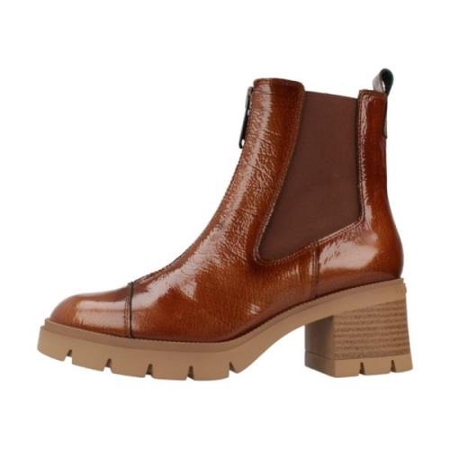 Hispanitas Dragkedja Chelsea Boots Brown, Dam