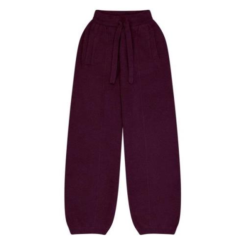 Laneus Sportiga Cashmere Silke Byxor Purple, Dam